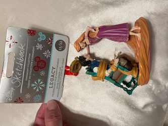 Tangled Disney sketchbook ornament 10yr anniversary Tangled Rapunzel and Flynn