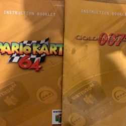 mario kart 64 and 700 game manules 