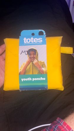 Totes Youth Rain Poncho Yellow