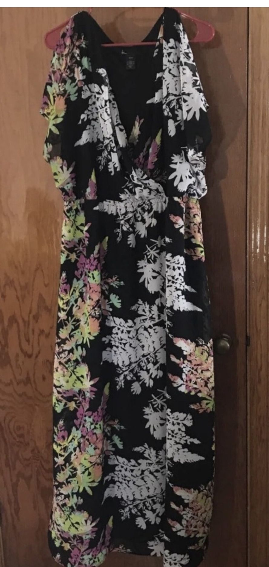 Floral Maxi Dress Wiry Butterfly Sleeves