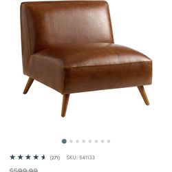 World Market Leather Accent Chairs
