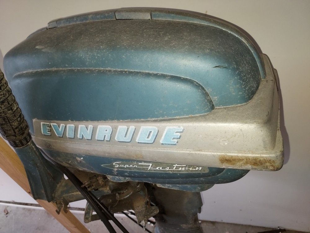 Vintage Evinrude Super FasTwin Outboard Motor

