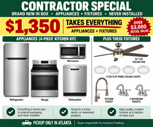 CONTRACTOR SPECIAL | Brand New in Box Appliances & Fixtures | $1,700 for EVERYTHING
