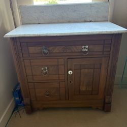 Antique Washstand Marble Top