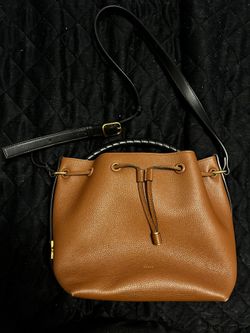 Chloe Brown Drawstring Leather Bag