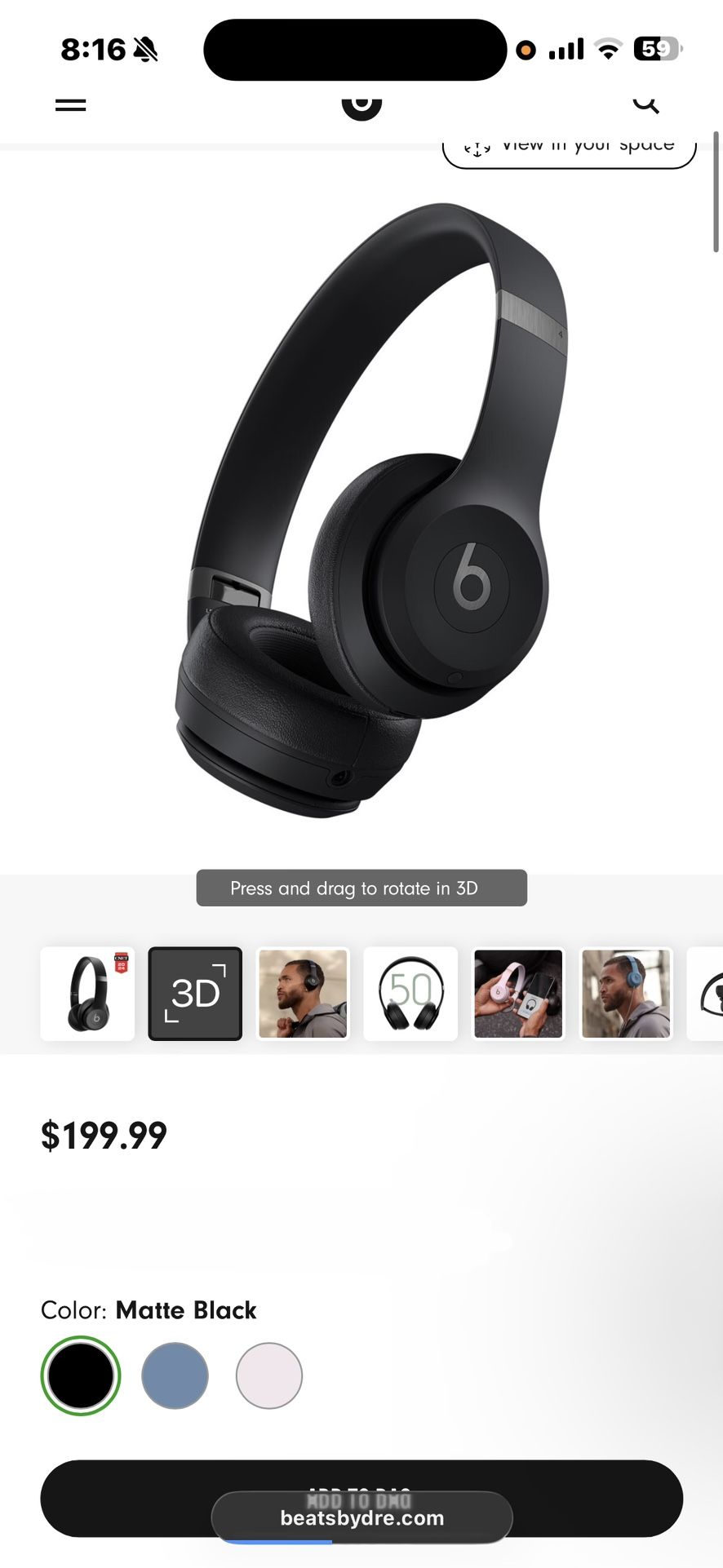 Beats Solo 4 Bluetooth Wireless On-Ear Headphones - Matte Black