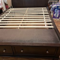 Queen Bed Frame With Drawers