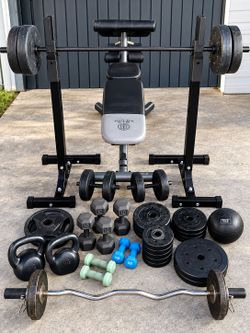 Complete home gym setup for sale.