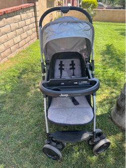 Jeep Unlimited Reversible Handle Stroller, Grey Tweed