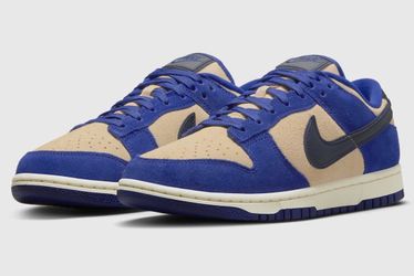 Women’s Nike Dunk Low Suede Royal Blue/Sesame  Nike Shoes