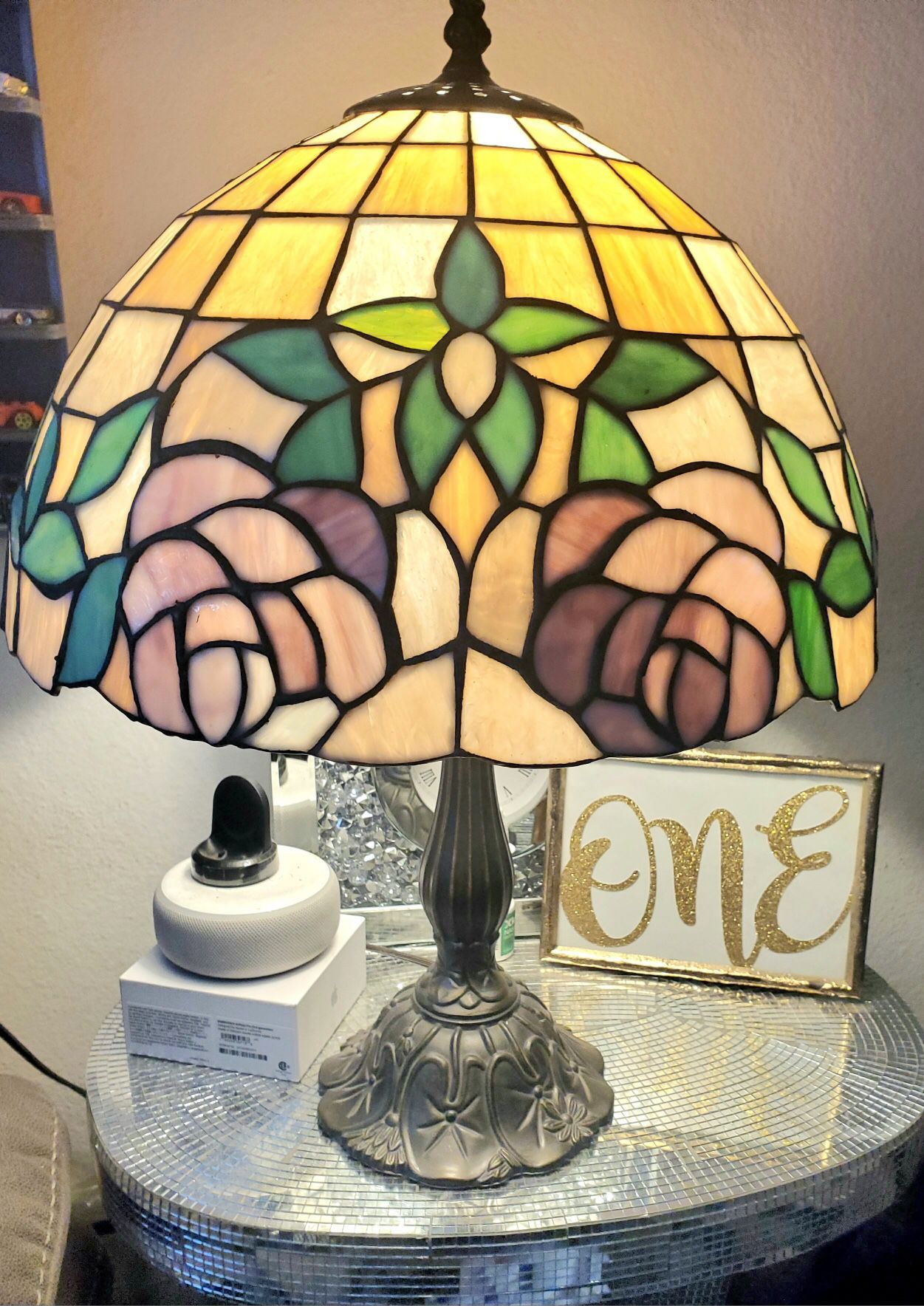 Tiffany Vintage Stained Glass Lamp