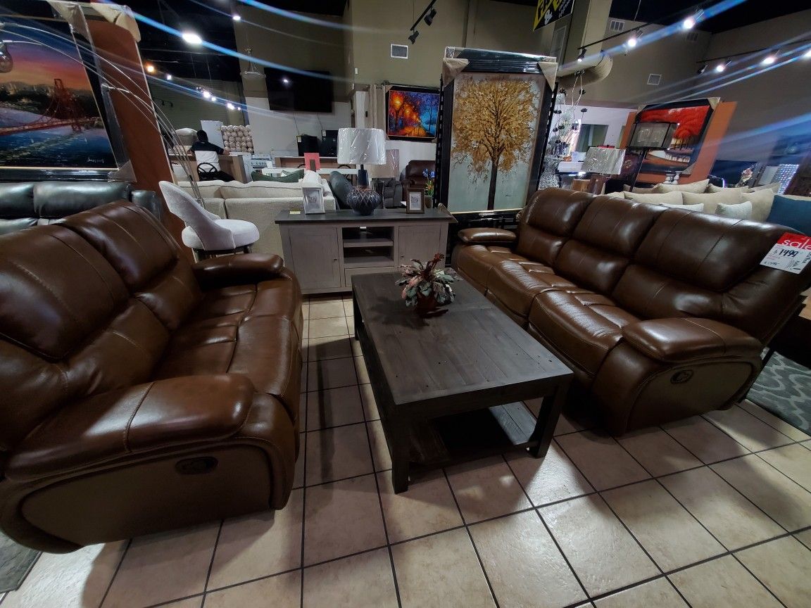 Leather Couch Set