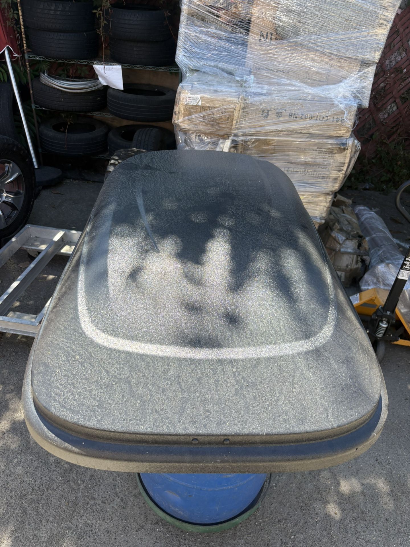 As Is Rooftop Cargo Box Carrier Lockable Heavy Duty Car Top Storage Case Capacity 110 Lbs 53