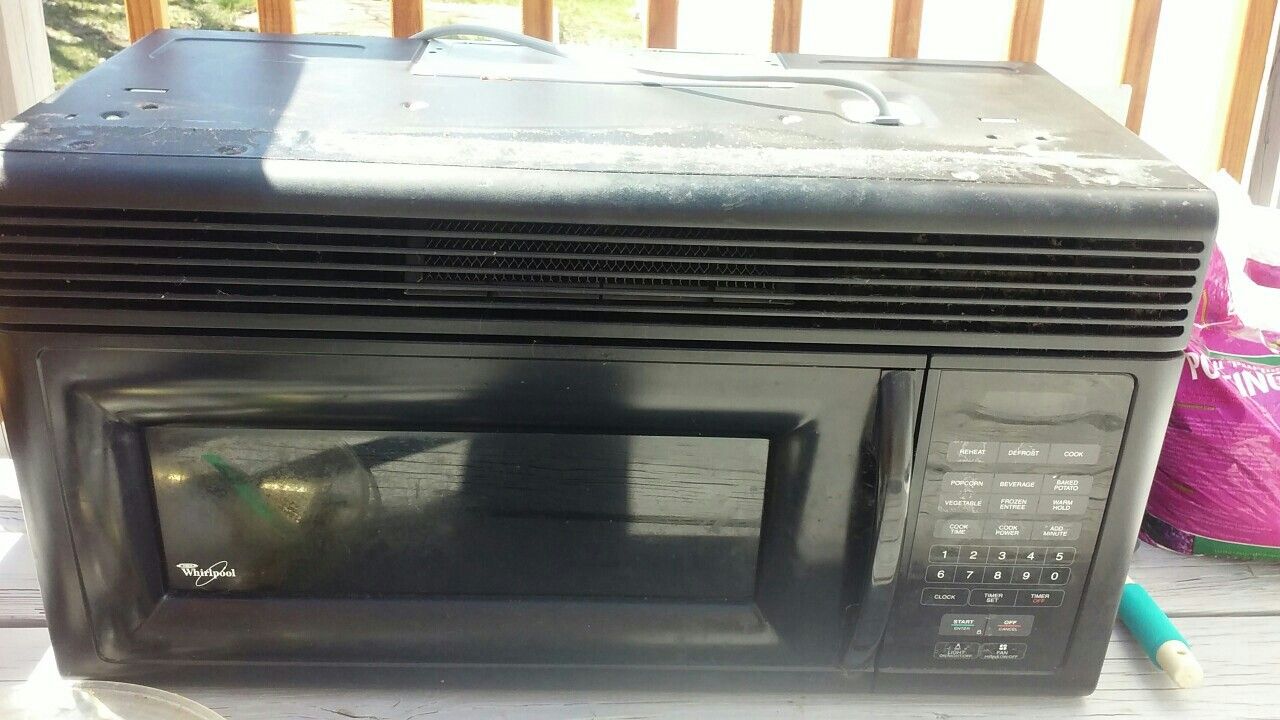 Whirlpool over the range microwave