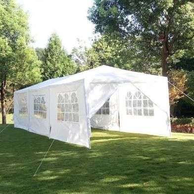 10'x 30' White Gazebo Wedding Party Tent Canopy With 6 Windows & 2 Sidewalls-8