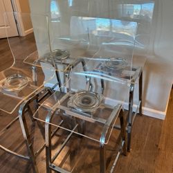 4 Acrylic Barstools