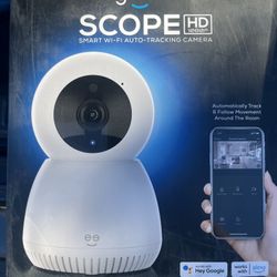 Scope indoor 1080p HD Smart Auto-Tracking Security Camera, White, Motion Only
