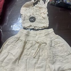 Conjunto De Verano Para Dama. Unitalla Bordada 