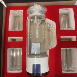 Ahydrogenerator The Hydrogen Water Bottle Set W/ 4 Glasses
