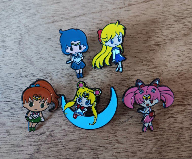 Set Of 5 Sailor Moon Characters Pin