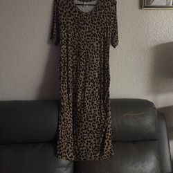 Leopard Spandex Dress Size Medium