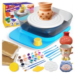 Mini Pottery Wheel for Kids - Complete Pottery Kit for Beginners