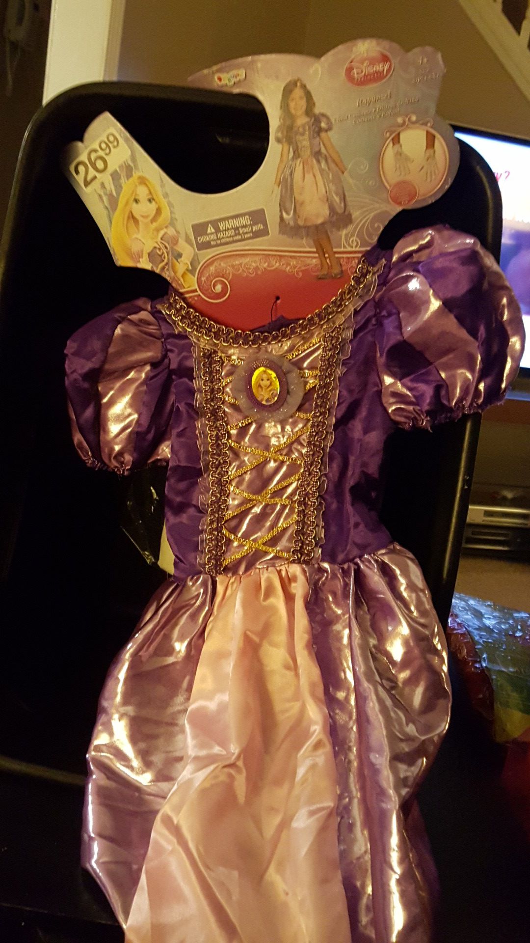 Halloween Costume Disney Rapunzel Size Kids S 4-6