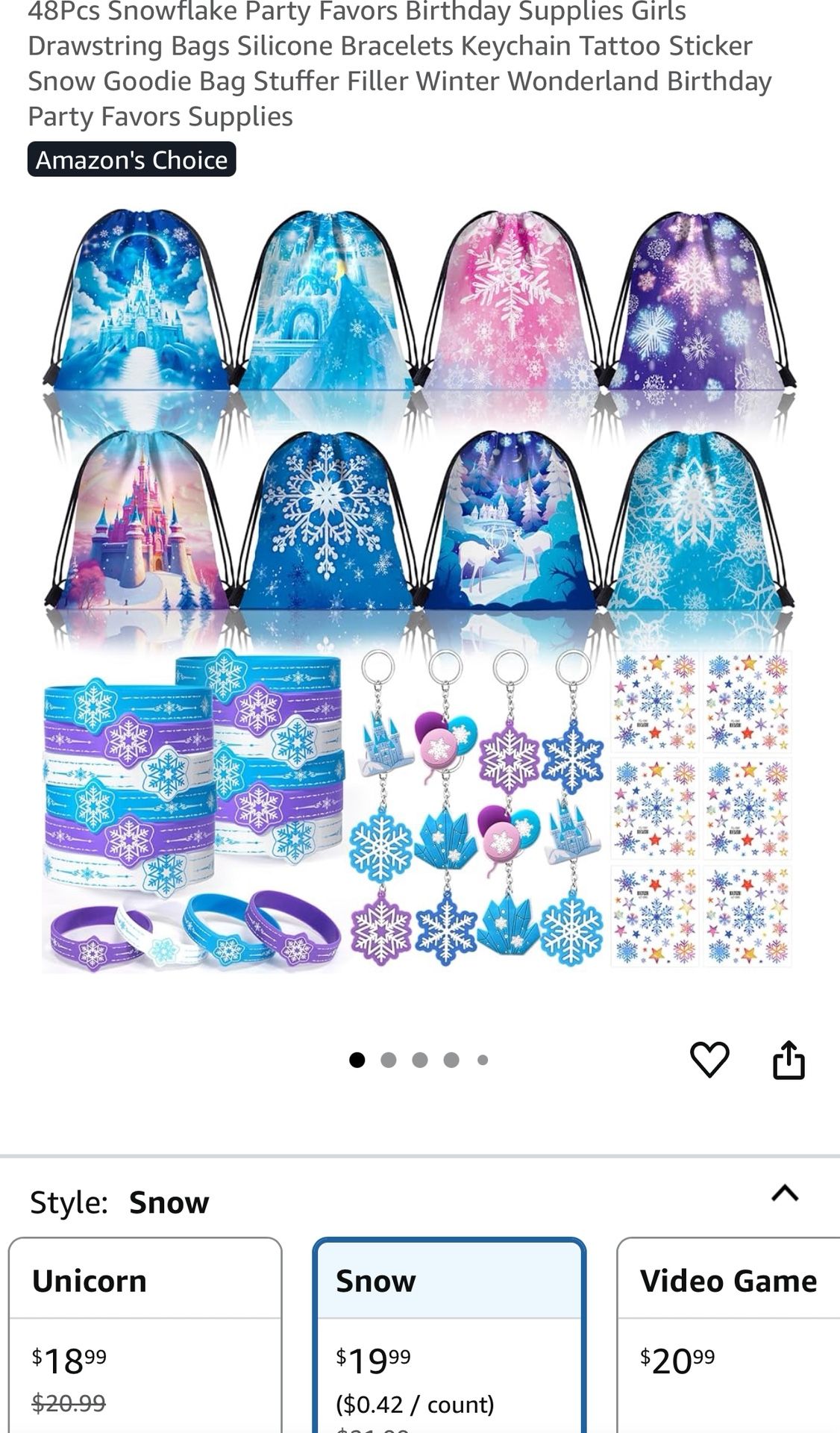 Party Favors Birthday Supplies Girls Drawstring Bags