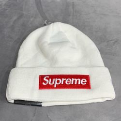 White Supreme Beanie  