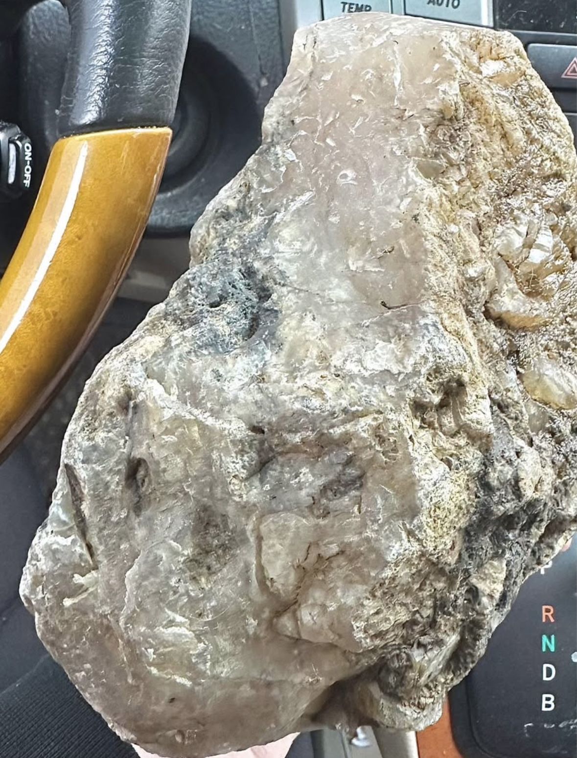 Huge Natural Milky Quartz Crystal with Mixed Elements