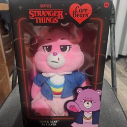 Limit Edition Care Bear Cheer Bear dressed as Eleven from Stranger Things