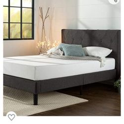 zinus Shalini Upholstered Bedframe King 
