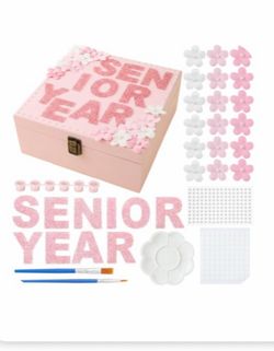 Senior Graduation DIY Wooden Box Kit Large Wooden Keepsake Box