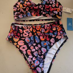 Cupshe Colorful Leopard Print Bikini Set