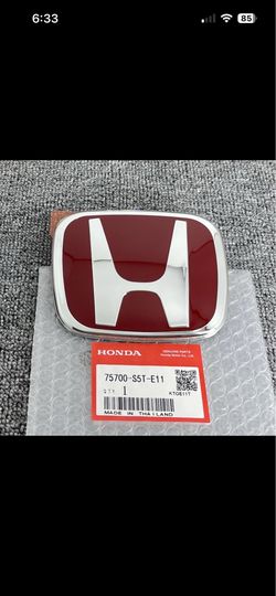 Red/JDM Emblem For HONDA Civic 2004-2005 EP3 type R 2009-2011 Front Grille/Badge