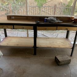 Very Heavy Work Shop Table Industrial Tools For Sale