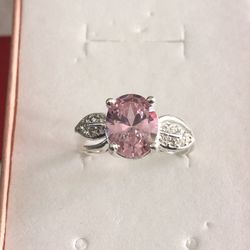 .925 Anillo De Plata Piedra CZ Size 7.5
