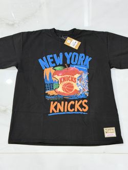 Men's Mitchell & Ness Black New York Knicks Concrete Apple T-Shirt XL NWT