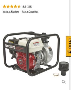 NorthStar Self-Priming Semi-Trash Water Pump 2in. Ports, 10,010 GPH  (E689)
