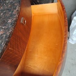 two 3 drawerd tables