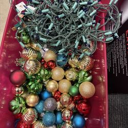 Christmas Tree Lights And Christmas Tree Balls
