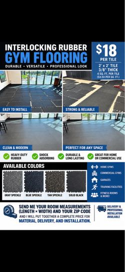 Rubber interlocking tiles