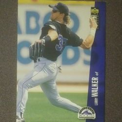 1996 Upper Deck Larry Walker Colorado Rockies #540 Collector's Choice HOF Hall Of Fame Baseball Card Vintage Collectible Sports MLB Trading Major