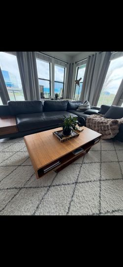 Rove Concepts Dresden Luxury Sectional w/ Walnut Table – $6K Retail – Excellent