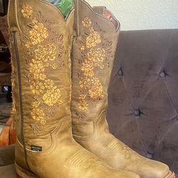 Mexican Leather floral  original Reyme Boots size 7 1/2