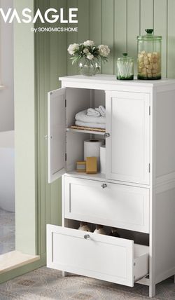 White Floor Cabinet- NEW In Box!