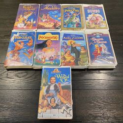 Disney VHS Tape Movie Lot