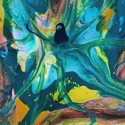 Beautiful Acrylic Pour Flower 