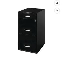Space Solutions 3 Drawer Letter Width Vertical File Cabinet with Pencil Drawer, Black.
Has a dent