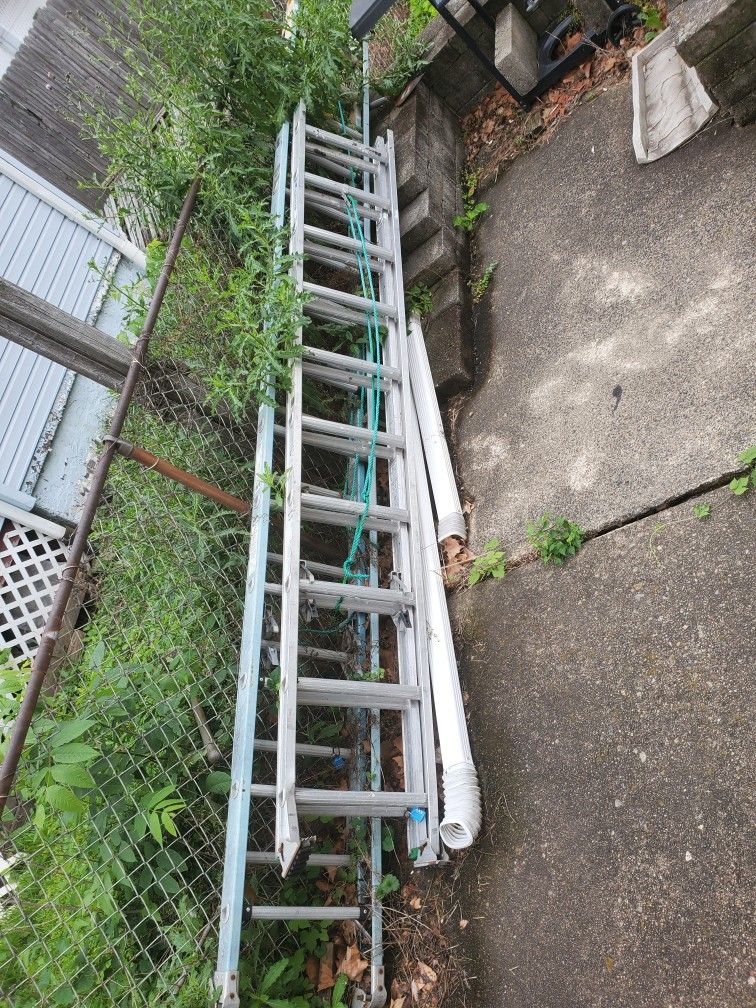 Green Metal 30' Ladder